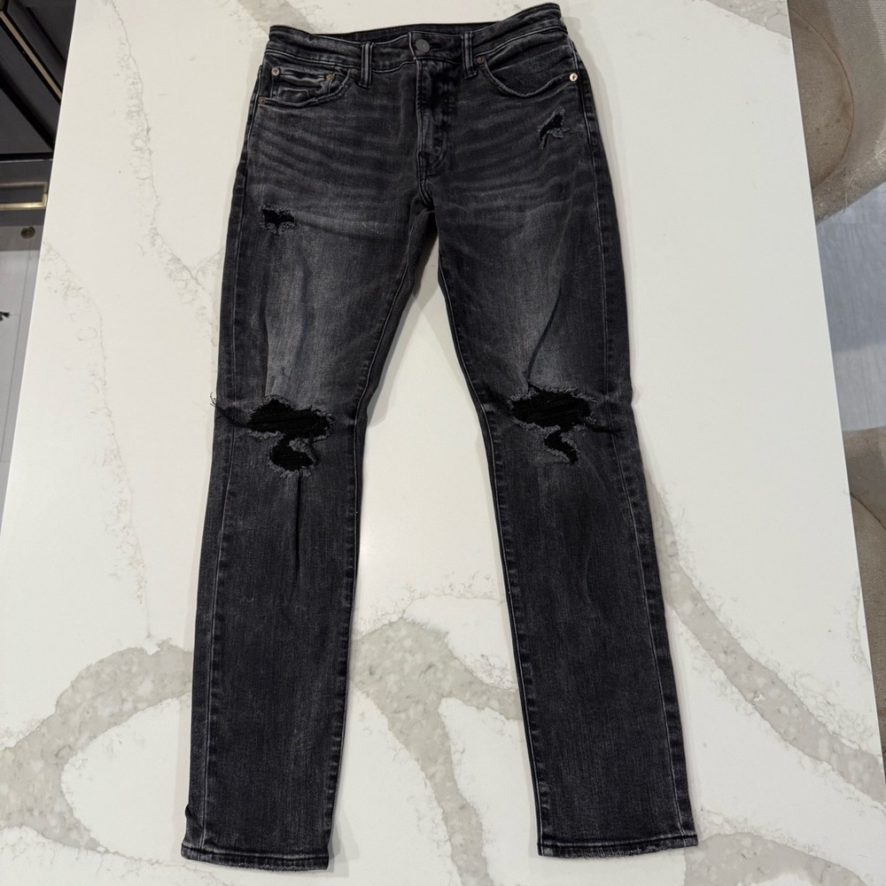 American Eagle Next Level Flex Slim Fit Denim Jeans Men’s 31x32 Distressed Gray